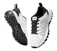 VEVOR Chaussures de Cross-Training, Pointure US 13, Baskets Largeur W, avec Soutien Voûte Plantaire, Lacets Réglables, pour Course, Entraînement, Gymnastique, Promenade du Chien, Haltérophilie, Blanc