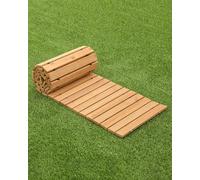 VEVOR Chemin de Jardin en Bois, 244x43 cm, Allée de Jardin Droite Déroulante Antidérapante Décorative en Cèdre avec Connexion par Câble Métallique, pour Fêtes, Mariages, Cour, Terrasse, Extérieur