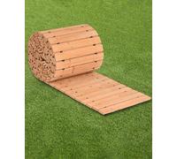 VEVOR Chemin de Jardin en Bois, 727x43 cm, Allée de Jardin Droite Déroulante Antidérapante Décorative en Cèdre avec Connexion par Câble Métallique, pour Fêtes, Mariages, Cour, Terrasse, Extérieur