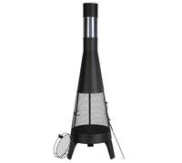 VEVOR Cheminée Extérieur de Jardin 508 mm Poêle à Bois de Patio avec Grille