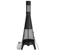 VEVOR Cheminée Extérieur de Jardin 508 mm Poêle à Bois de Patio avec Grille