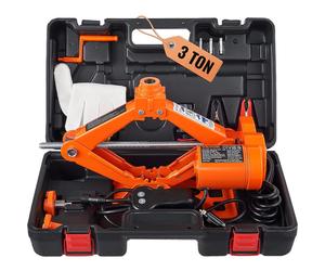 VEVOR Chéneau électrique 3 t/2993,7 kg, 12 V à ciseaux, double fourche avec télécommande, chéneau portable pour remplacement de pneus sur voiture, SUV et camion