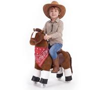 VEVOR Cheval à roulettes pour Enfants 3-8 Ans, Cheval Mécanique à Monter Fonctionnant sans Pile, Charge Max. 50 kg, Poney Jouet avec Siège Rehaussé, Poignées, Pédales et Roues avec Anneau Anti-Recul