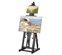 VEVOR Chevalet d’Atelier à Cadre en H, Support pour Toiles jusqu'à 195 cm, Présentoir Peinture Réglable en Hêtre, avec Plateau Inférieur et Double Position de Toile, Charge 10 kg, pour Studio Art