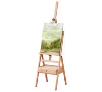 VEVOR Chevalet d’Atelier en H Support pour Toile jusqu'à 92 cm en Hêtre Peinture