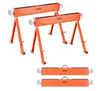 Tréteau de support VEVOR, lot de 2 tréteaux de travail, capacité de charge 600 kg, tréteau de sciage avec pieds pliables, tréteau pliable portable avec patins antidérapants, pour travaux sur bois, men