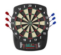 VEVOR Cible de fléchettes électronique 336 mm, planche à fléchettes avec 43 jeux et plus de 200 variantes pour 8 joueurs, 6 tiges de fléchette avec ailettes et 50 pointes souples, écran LCD couleur