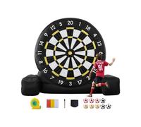 VEVOR Cible de football géante, 3000 mm, planche de fléchettes de football gonflable avec 9 ballons et pompe à air, installation en 2 minutes et sac de rangement pour transport facile, pour jardin