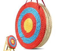 VEVOR Cible de Tir à l'arc 50,8 cm Cible de Paille Traditionnelle Faite à la Main Portable 10,16 cm d’Épaisseur 5 Couches Accessoire pour Entraînement d’Archerie en Plein Air Arcs et Arbalètes Archer