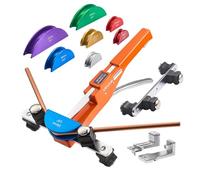 VEVOR Cintreuse Arbalète 6-22 mm Cintreuse Tube à Cliquet Manuelle Outil Cintrage Tube Cuivre Aluminium Avant Arrière pour Réparation Climatisation Réfrigération, avec 7 Matrices de Pliage de Couleur