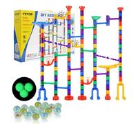 VEVOR Circuit à Billes, 150 PCS, Jeu de Construction de Labyrinthe de Billes, avec 10 Billes phosphorescentes et 40 Billes en Verre, Jouet intellectuel éducatif STEM, pour Enfants à partir de 3 Ans