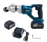 VEVOR Cisaille à Tôle Électrique, 20 V CC, Cisaille à Métaux sans Fil avec Tête Pivotante 360°, Double Lame, pour Acier Galvanisé 1,22 mm, Acier Inoxydable 1 mm, Aluminium, Plastique, Carton, 2800 SPM