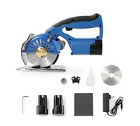 VEVOR Ciseau Couture Électrique sans Fil 150 W Coupe-Tissu Rotatif Électrique Épaisseur de Coupe 27 mm Coupeuse Électrique Lame 100 mm 5 Vitesses Réglables Auto-Affûtage pour Coupe Textiles Cotons