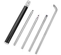 VEVOR Ciseaux 5 pcs Ensemble de Burin, Outil de Tournage en Bois de carbure, pour découper des rainures en V/Faire des Courbes et des anses/sculpter des Lignes, Argent 4woodturning