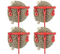 VEVOR Classeur de charge à chaîne, diamètre 8 mm, kit d'arrimage à cliquet avec capacité de charge travail 3 tonnes deux crochets de maintien chaîne longueur 6,4 m grade 80 pour transport, remorquage