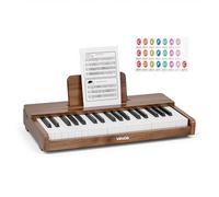 VEVOR Clavier de Piano Électronique Enfant 37 Touches Piano Électronique en Bois Mini Jouet Musical Éducatif pour Tout-petits Garçons Filles, avec Double Alimentation, Volume Réglable, Couleur Noyer