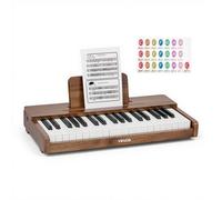 VEVOR Clavier de Piano Électronique Enfant 37 Touches Piano Électronique en Bois Mini Jouet Musical Éducatif pour Tout-petits Garçons Filles, avec Double Alimentation, Volume Réglable, Couleur Noyer