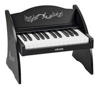 VEVOR Clavier Piano Électronique Enfant 25 Touches en Bois Volume Réglable Noir