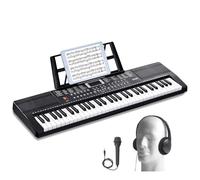 VEVOR Clavier piano numérique 61 touches électrique portable, 200 tons, 200 rythmes