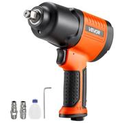 VEVOR Clé à Choc Pneumatique 12,7 mm Couple Inverse Max 1490 Nm, Réglage 4 Vitesses, 7500 tr/min, Clé Pneumatique pour Garages et Ateliers de Diverses Tâches Réparation Légère Entretien Automobiles