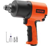 VEVOR Clé à Choc Pneumatique Carré 1,9 cm Clé à Chocs à Air Comprime 2535,4 Nm 6000 tr/min Plastique et Acier avec Connecteur Rapide d'Air Pot d'Huile pour Réparations Automobiles Lourdes Mécaniciens