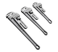 VEVOR Clé serre-tubes droite 3pcs 24,5/32/46 cm, en aluminium, réglable, mâchoire haute résistance