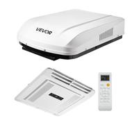 VEVOR Climatiseur de Toit sans Conduit, 3600 W Système Climatisation pour Camping-car et Caravane, 220 V, Pompe à Chaleur et Mode Refroidissement, Unité AC avec Commandes ADB et Télécommande, Blanc
