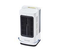 VEVOR Climatiseur Portable, 4 en 1, Refroidisseur Air par Évaporation, Réservoir d'Eau 1700 mL, Mini Ventilateur de Bureau 3 Vitesses Minuterie Intelligente, Lumière 7 Couleurs, pour Chambre à Coucher