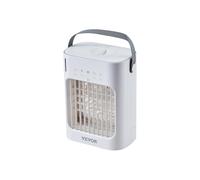 VEVOR Climatiseur Portable, 4 en 1, Refroidisseur Air par Évaporation, Réservoir d'Eau 700 mL, Mini Ventilateur de Bureau 3 Vitesses Minuterie Intelligente, Lumière 7 Couleurs, pour Chambre à Coucher