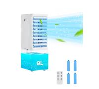 VEVOR Climatiseur Portable, 9 L, Refroidisseur d'Air à Évaporation Silencieux Mobile, avec Minuterie 12 heures, Télécommande, 3 Vitesses, pour Refroidir l'Air, Utilisation en Extérieur et Intérieur