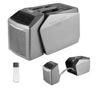 VEVOR Climatiseur Portable pour Camping 4850 BTU, Climatiseur Mobile Split à Double Tuyau pour Tente et Camping-car, avec Télécommande, Température Réglable 16-32 ℃, Débit d'Air 200 m³/h, Gris Foncé