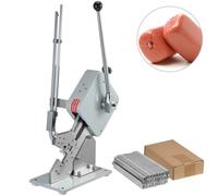 VEVOR Clippeuse à Saucisses Manuelle en U, Machine à Clipper 50-240 mm en Acier Robuste pour Saucisses, Sac en Filet et Sachet Plastique, pour Boulangerie et Supermarché, avec 5000 pcs Agrafes U506
