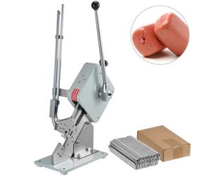 VEVOR Clippeuse à Saucisses Manuelle en U, Machine à Clipper 50-240 mm en Acier Robuste pour Saucisses, Sac en Filet et Sachet Plastique, pour Boulangerie et Supermarché, avec 5000 pcs Agrafes U506