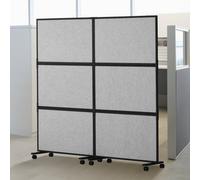 VEVOR Cloison de séparation acoustique à 2 panneaux pour chambre gris clair