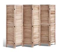 VEVOR Cloison de Séparation en Bois, Séparateur de Pièce Pliable à 6 Panneaux, Paravent de Confidentialité à Volet 170 cm de Haut, pour Séparation de Pièce, Intérieur, Bureau, Restaurant et Chambre