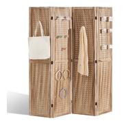 VEVOR Cloison de Séparation en Bois Paravent à 4 Panneaux pour Bureau Maison