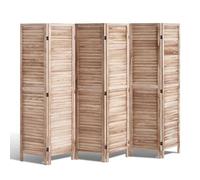 VEVOR Cloison de Séparation en Bois, Séparateur de Pièce Pliable à 6 Panneaux, Paravent de Confidentialité à Volet 170 cm de Haut, pour Séparation de Pièce, Intérieur, Bureau, Restaurant et Chambre