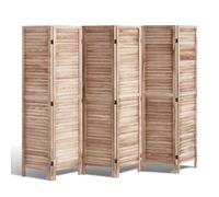 VEVOR Cloison de Séparation en Bois, Séparateur de Pièce Pliable à 6 Panneaux, Paravent de Confidentialité à Volet 170 cm de Haut, pour Séparation de Pièce, Intérieur, Bureau, Restaurant et Chambre