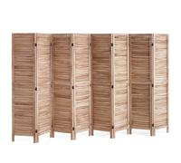 VEVOR Cloison de Séparation en Bois, Séparateur de Pièce Pliable à 8 Panneaux, Paravent de Confidentialité Intérieur à Volet 325x170 cm, pour Séparation de Pièce, Maison, Bureau et Chambre à Coucher