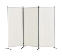 VEVOR Cloison de séparation en tissu 228 x 52 x 184 cm, séparateur de pièce pliable à 3 panneaux, paravent de confidentialité intérieur pour bureau, chambre, salle à manger, maison, autoportant, blanc