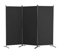 VEVOR Cloison de séparation en tissu – Paravent 3 panneaux pliable autoportant 228×52×184 cm noir