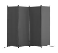 VEVOR Cloison de séparation en tissu paravent à 4 panneaux pour chambre gris