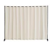 VEVOR Cloison de séparation en tissu, séparateur de pièce portable avec roulettes, paravent de confidentialité autoportant intérieur pour bureau, chambre, salle à manger, maison, 308,5x245,5 cm, beige