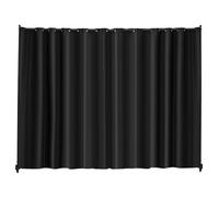 VEVOR Cloison de séparation en tissu, séparateur de pièce portable avec roulettes, paravent de confidentialité autoportant intérieur pour bureau, chambre, salle à manger, maison, 308,5x245,5 cm, noir