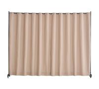 VEVOR Cloison de séparation en tissu, séparateur de pièce portable avec roulettes, paravent de confidentialité autoportant intérieur pour bureau, chambre, salle à manger, maison, 308,5x245,5 cm marron