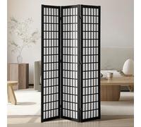 VEVOR Cloison japonaise 3 panneaux – Paravent pliable en bois, confidentialité, noir