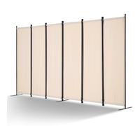 VEVOR Paravent Multifonctionnel à 6 Panneaux, Cloison de Séparation Autoportant 311 x 180,5 cm, Séparateur de Pièces Intérieur Pliable, Brise-Vue pour Confidentialité, Bureau, Chambre, Salon, Beige