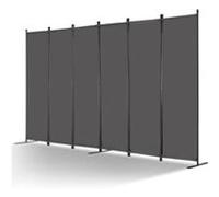 VEVOR Paravent Multifonctionnel 6 panneaux Autoportant 311 x 180,5 cm Gris
