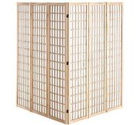 VEVOR Cloison de séparation japonaise 6 panneaux – Paravent pliable en bois – Uni