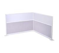 VEVOR Cloisons de Bureau, 183 x 122 cm, Cloison de Séparation de Poste de Travail PET, Lot de 2, avec Fenêtres Acrylique Givré, Panneau de Confidentialité Autoportants pour Bureau, Bibliothèque, École